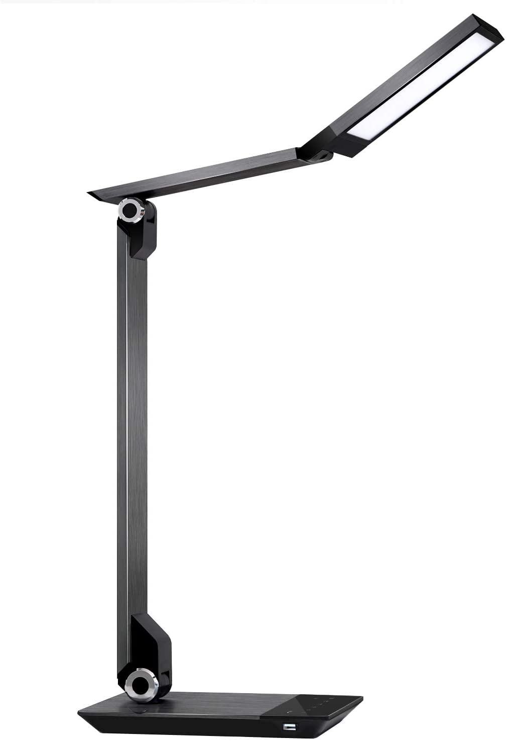 MoKo Metal LED Desk Lamp with 5V 2.4A USB Charging Port, Rotatable Home