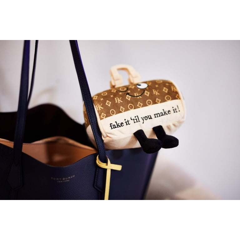 PUNCHKINS - Fake It Til You Make It! Designer Handbag Plushie - Funny Pun  White Elephant Novelty Adult Gag Gift