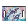 thumbnail image 2 of Whosucclay Rainbow Dolphin Design Protector, 4 Front Storage Pockets Cover for Most 2‑Seat Golf Carts Golf Cart Seat Towel Quilted Protective Cover, 52.36"x 32.28", 2 of 7