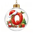 thumbnail image 2 of WWC Letter Christmas Ball Ornament, 18D Acrylic LED Hanging Personalized Letter Ornament, Warm Glowing Christmas Tree Decor for Holiday Party Gift, Q, 2 of 6