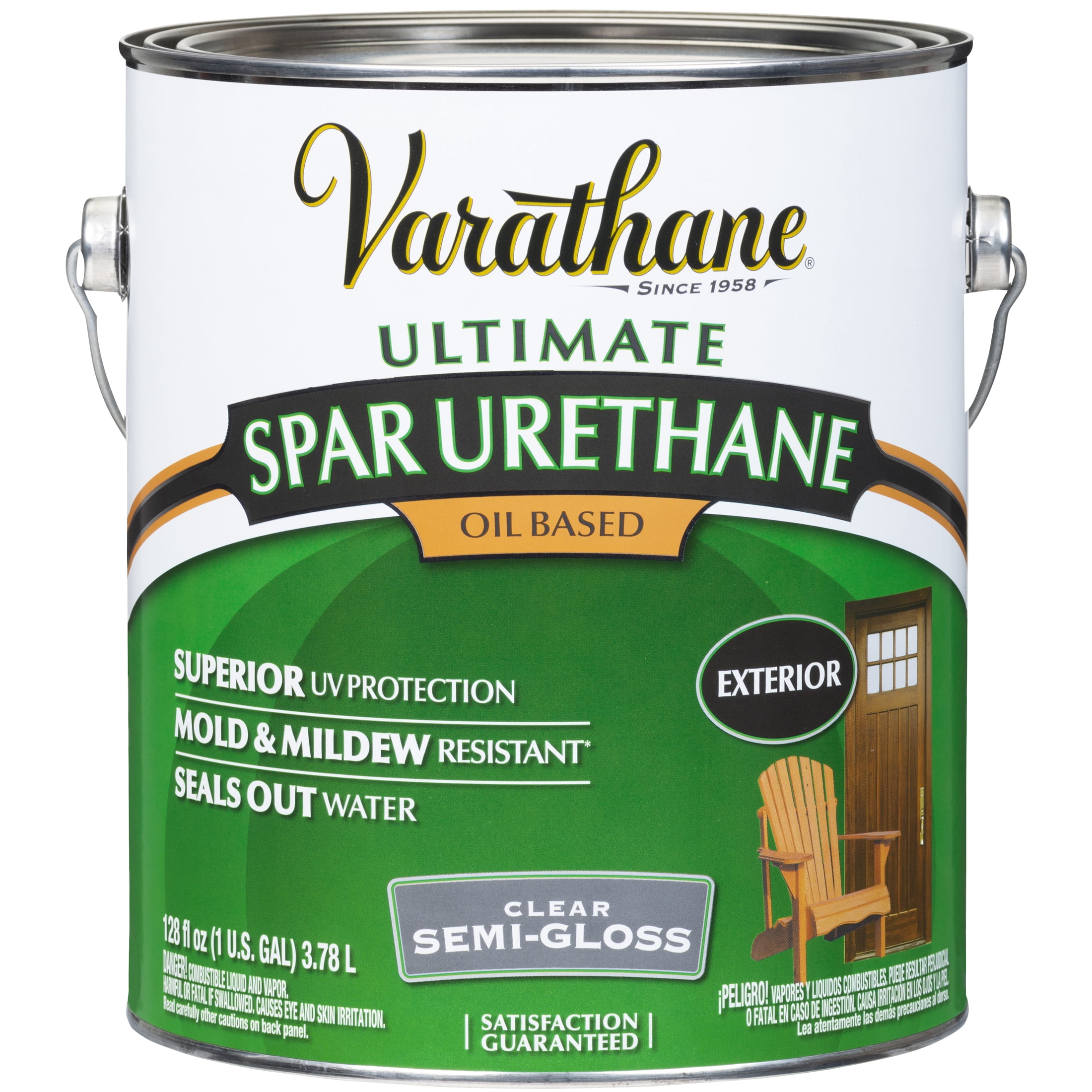 2 Pack, Clear (350 Voc), Varathane Exterior Semi-Gloss Wood Ultimate Spar Urethane Oil-Based- Gallon