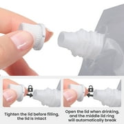 100 PCS Aspire 1.75 OZ Transparent Spouted Stand up Pouch, Clear Drink Bags, Reusable Flask Kit, 8.2 mm Spout, BPA Free