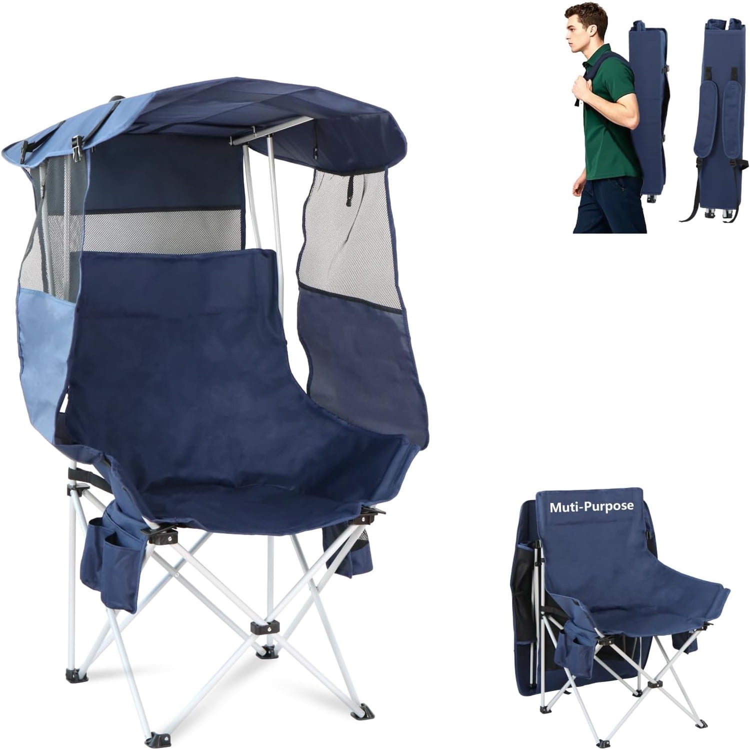 二脚セット！ Kelsyus ケルシウス メッシュ バックパック チェア Kelsyus Mesh Folding Portable Backpack Beach Chair with Headrest