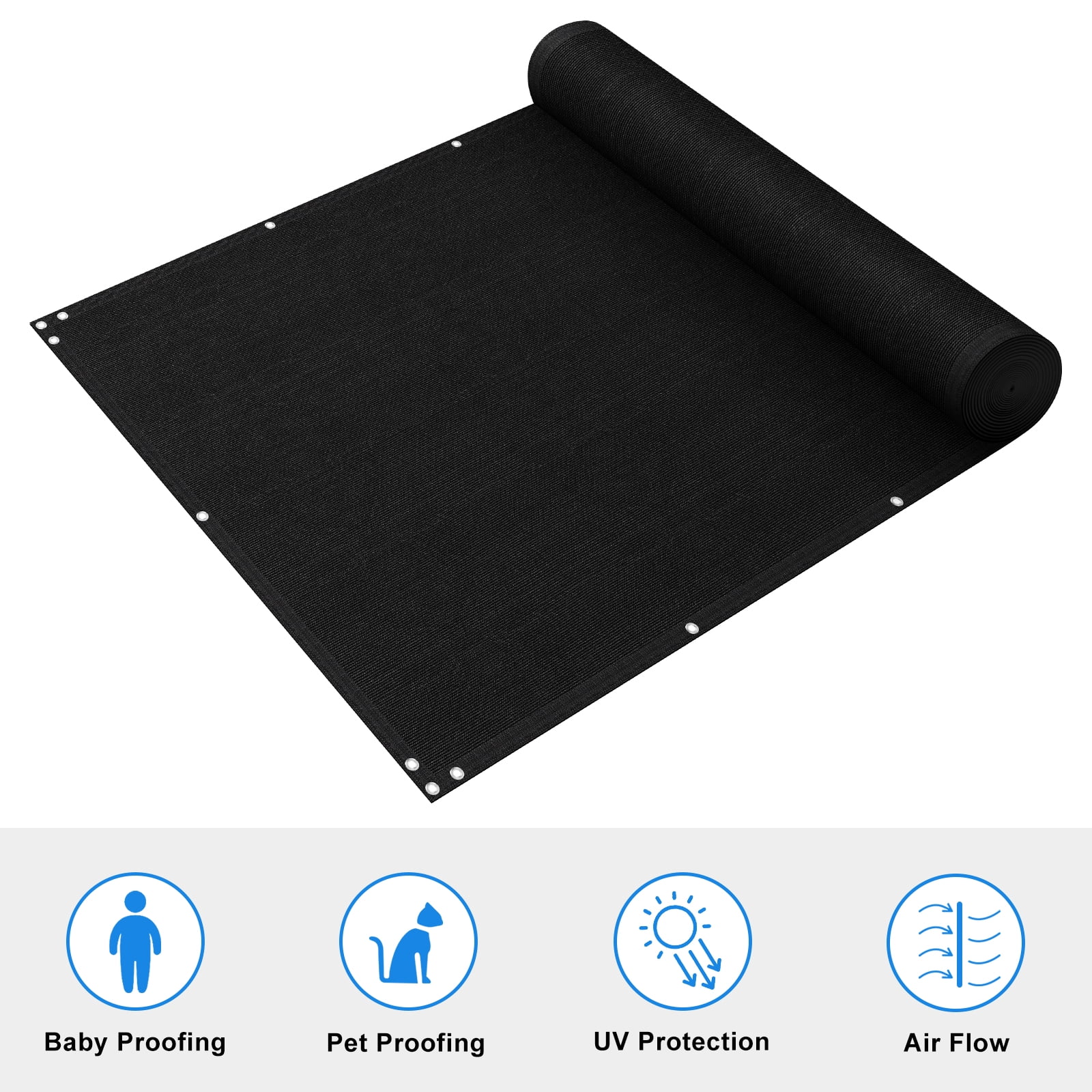 4' x 50' Privacy Screen Fence, Heavy Duty Fence Privacy Screen Outdoor, Black
