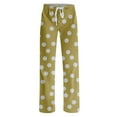 thumbnail image 5 of SwiftWear Women's Plus-Size Dots Printed Lounge Pants with Elastic Drawstring Waist, Soft Comfortable Sleepwear Loose-Fit Wide Leg Home Pajama Bottoms S-3XL, 5 of 6