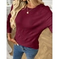 thumbnail image 5 of Cogild Women's Casual Knitted Sweaters for Womens with Long Sleeves Textured Design Lightweight Pullover Fall Winter Layering Tops Shirts for Womens, 5 of 6