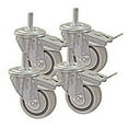 thumbnail image 2 of Kreg PRS3090 3-Inch Dual-Locking Caster Set, 4 Piece, Silver, 2 of 2