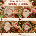 thumbnail image 4 of Christmas Pearl Diamond Art Hanging Ornament Kit , Flocked Canvas with Scratch-Resistant Non-Fading Pearl Beads, portable canvas bead craft kit for interior display E, 4 of 6