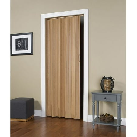Homestyles Regent PVC Folding Door Fits 36" x 80" Oak Woodgrain Color