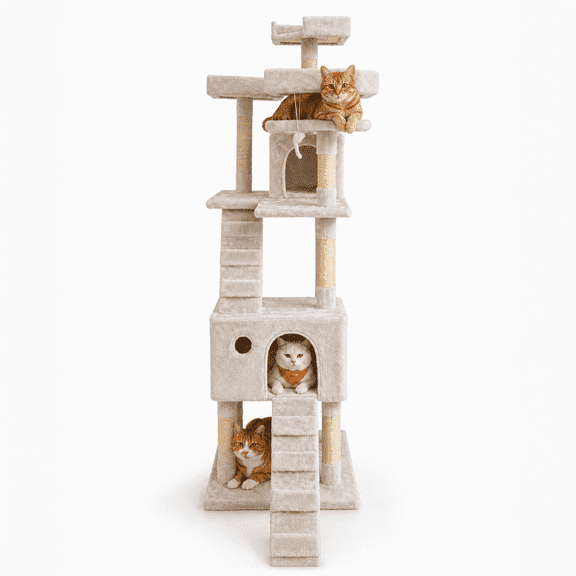 Torre Árbol Rascador Multinivel Poli Pets Rascador con Escalera