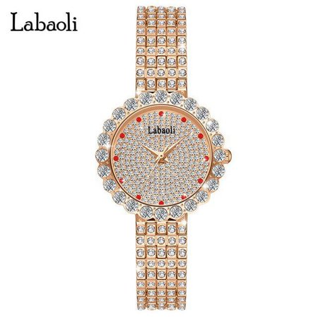 Luxury Womens Watches Gold Crystal Ladies Bracelet Watch Fashion Quartz Wristwatches Relogio Feminino Stainless Steel Clock