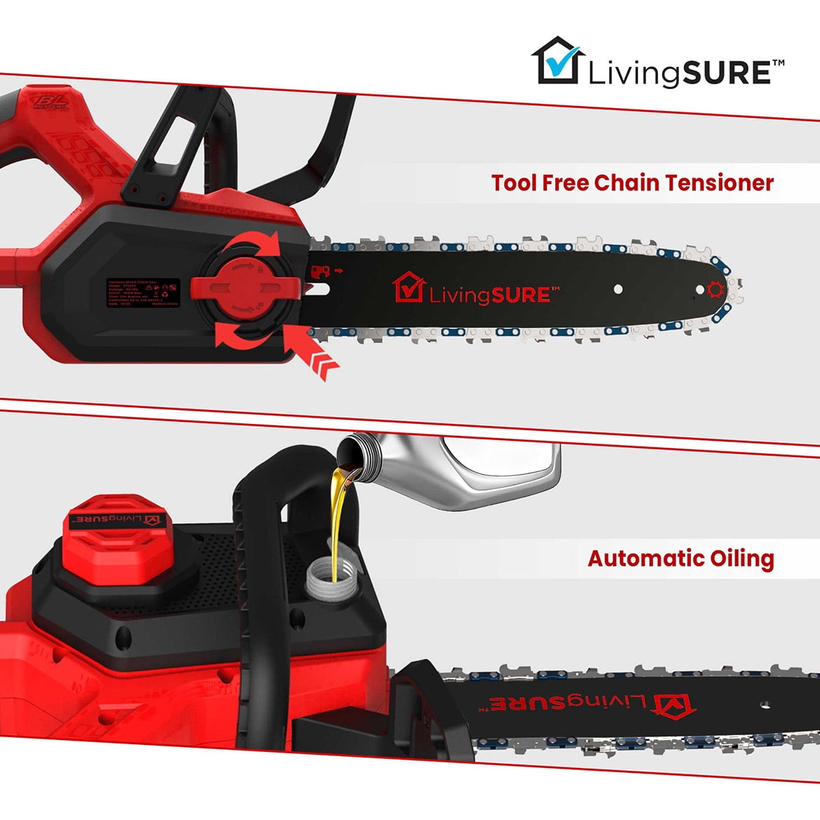 12" Cordless Chainsaw by LivingSURE