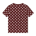 thumbnail image 4 of Zpanxa T Shirts for Girls Solid Color Round Neck Loose Fit Print Pattern Top Polyester Spandex 9 Years, 4 of 5