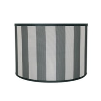 Aspen Creative 31161 Transitional Drum (Cylinder) Shaped Spider Construction Lamp Shade in Hunter Green & White Striped, 16" wide (16" x 16" x 11")