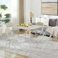 thumbnail image 3 of VECELO Folding Square Table, Portable Card and Game Activity Table for Indoor or Outdoor, Beige, 3 of 9