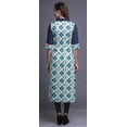 thumbnail image 4 of Bimba Rayon Straight Long Tunic Dresses For Women Printed Indian Clothing, 4 of 6