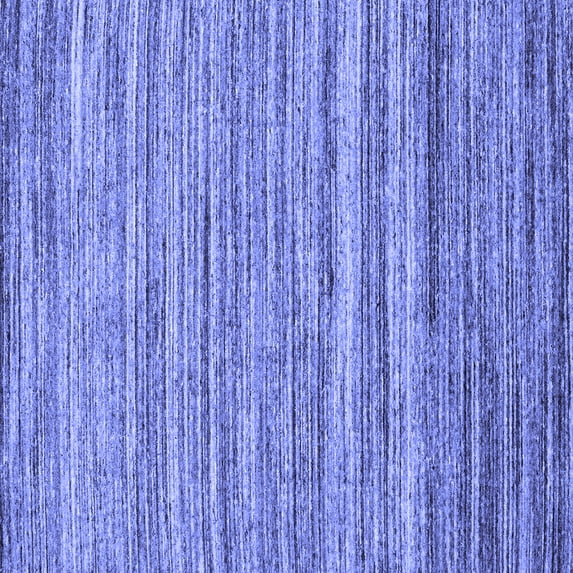 Ahgly Company Indoor Square Abstract Blue Contemporary Area Rugs, 7' Square