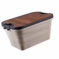 thumbnail image 2 of Caja plegable para picnic, cesta para almacenar bebidas y alimentos, ideal para el maletero del coche, la playa, la tienda de campaña y los suministros para exteriores, color café., 2 of 14