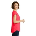 thumbnail image 3 of District Made Ladies Drapey Cross Back Tee-2XL (Hot Coral), 3 of 6