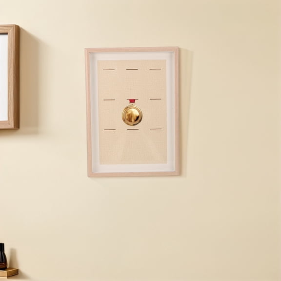 Moluckfu Wood Medal Storage Box with Robust Frame for Running Badges and Academic Medal Organization