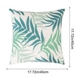 thumbnail image 3 of CaiYueKe Throw Pillow Covers Outdoor Waterproof Cozy Graceful Fan-Shaped Leaves Decorative Cushion Cases for Garden Patio Tent Balcony Couch Sofa 18 X 18 Inches, 3 of 8
