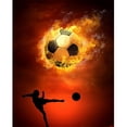 thumbnail image 1 of Diamond Painting (DB6761) Flame football 5D DIY Kits Resina Ronda completa 30x40cm Hugtrwg Para estrenar, 1 of 1