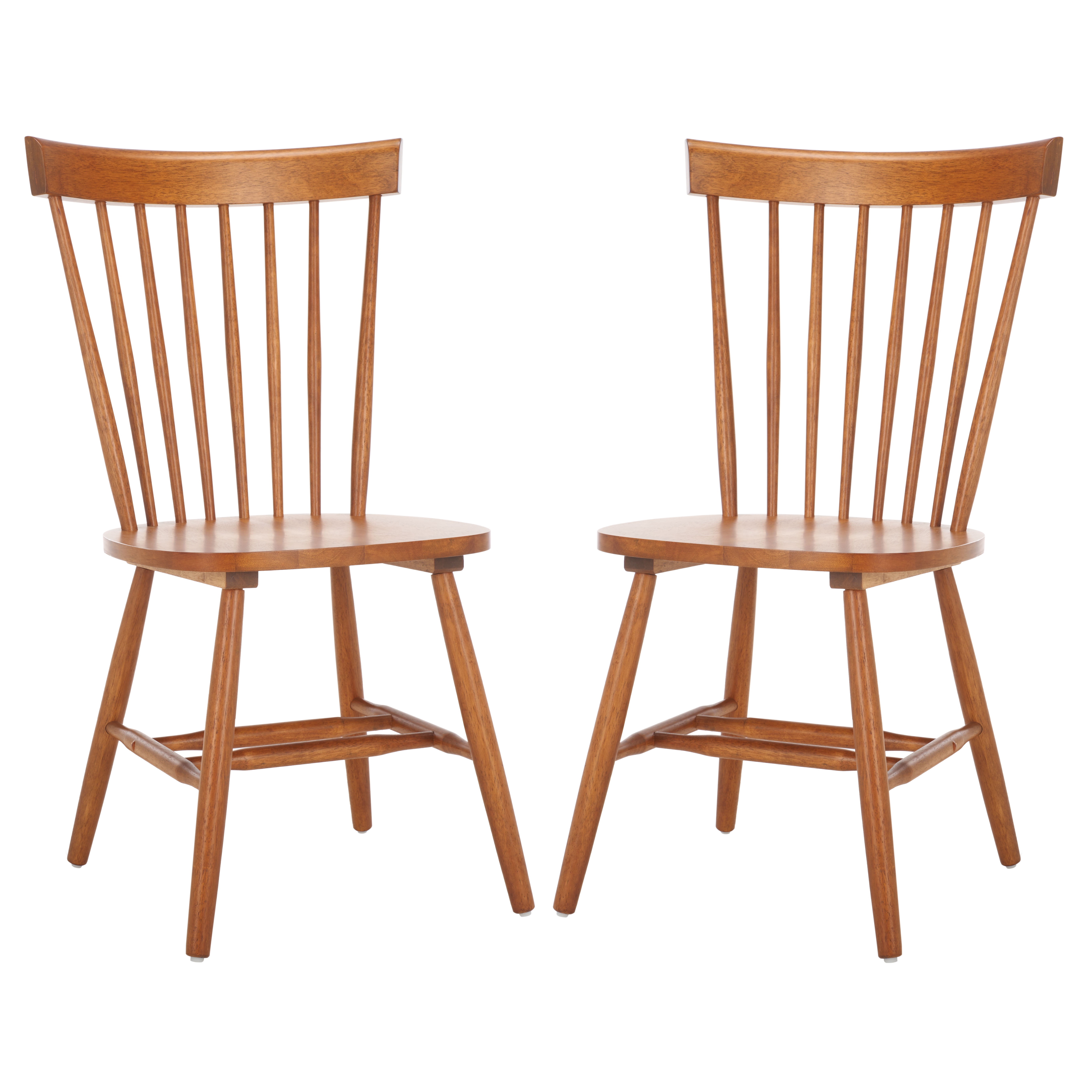 Safavieh Parker Traditional Wood Dining Side Chairs, Walnut (Set of 2)