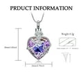 thumbnail image 2 of Cremation Jewelry Love Heart Urn Ashes Necklace for Women Rose Flower Crystals Ash Loved One Memorial Pendant, 2 of 7