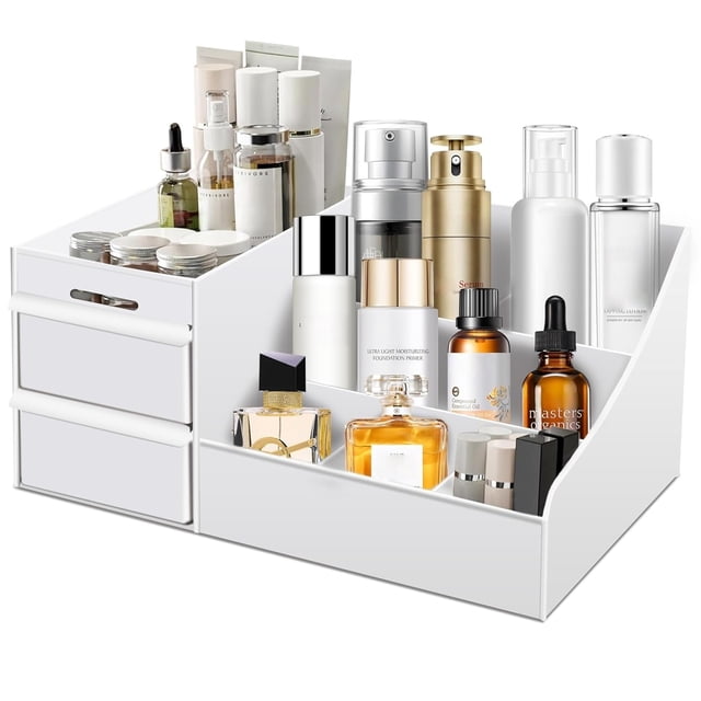 Organizador de maquillaje Simbuy grande con cajones para tocador y encimera