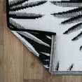 thumbnail image 4 of World Rug Gallery Floral Tropical Reversible Recycled Plastic Outdoor Rugs - BLACK 7'10"x10', 4 of 8