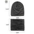 thumbnail image 4 of Luxtrada Winter Beanie Hat Scarf Set Warm Knit Hat Thick Knit Skull Cap For Men Women (Gray), 4 of 8