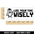 thumbnail image 2 of Use Your Time Wisely Owl Teacher Student School Self-Inking Rubber Stamp Ink Stamper - Green Ink - Small 1-1/2 Inch, 2 of 7