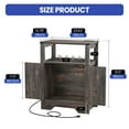 thumbnail image 2 of ModFusion 31.5" Black Oak Industrial Bar Cabinet: LED-Lit, Multifunctional, Power Outlet, 2 of 8