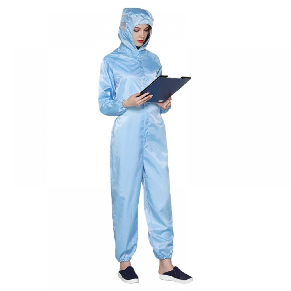 Anti Static Working Overalls Dust Free Clean Room Workshop Hooded Jumpsuits 