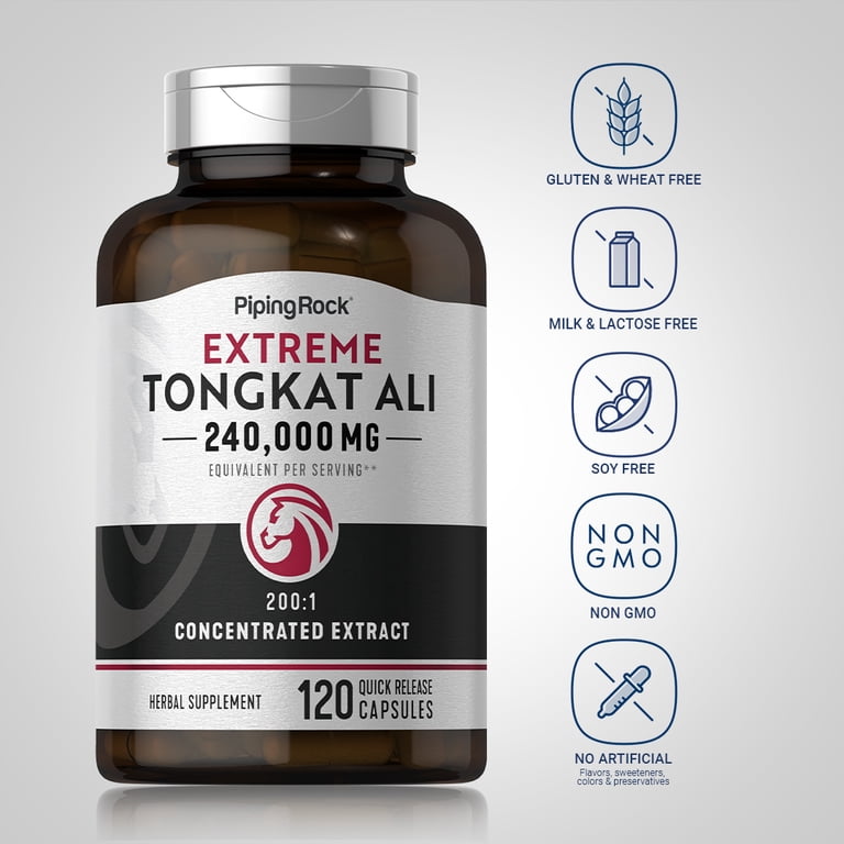 Daitea Tongkat Ali 450mg Capsules - 120 Caps, 200:1 Extract, Energy & Endurance Support