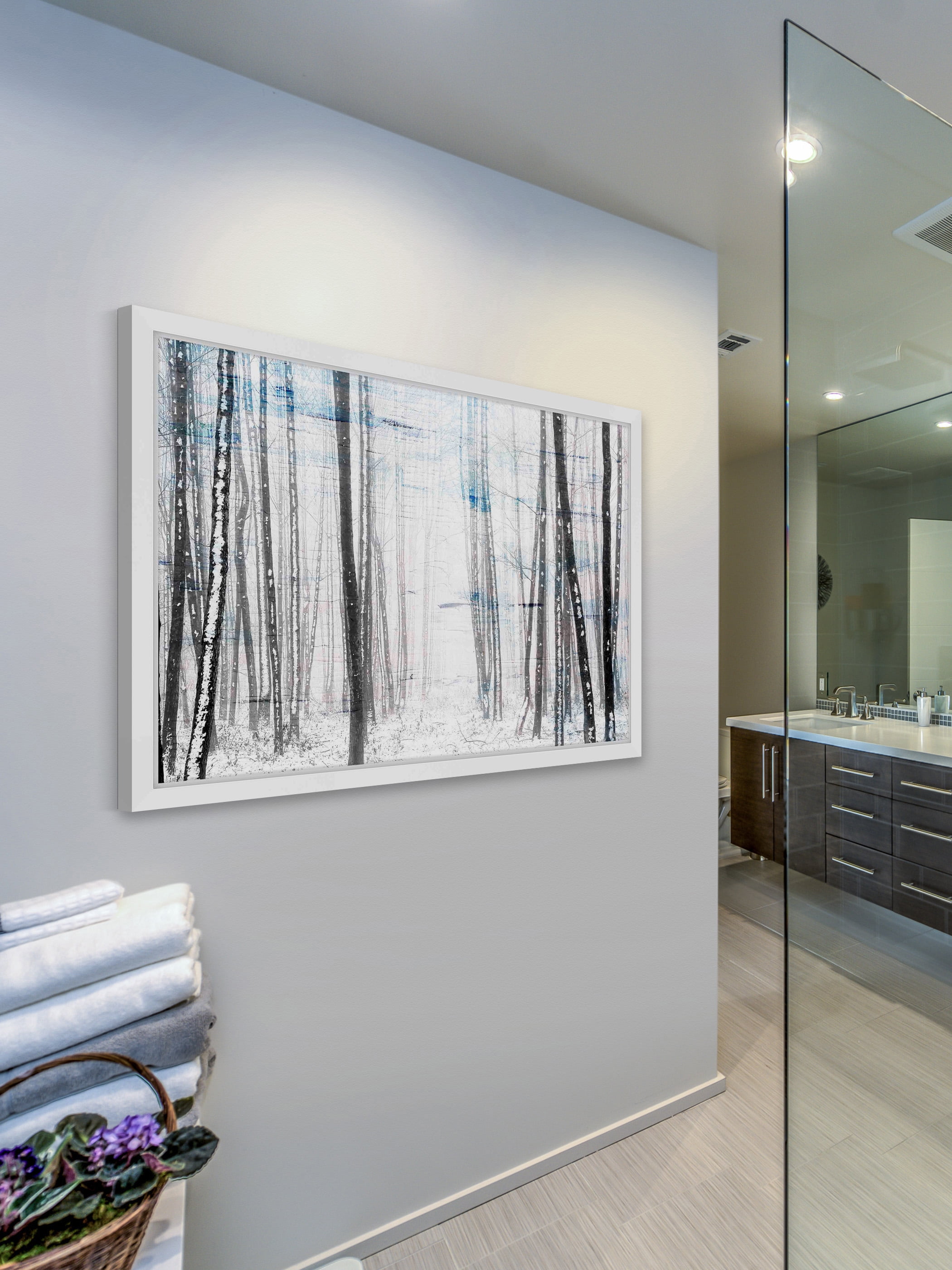 "Thin Trees" Framed Painting Print