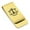 Gold, variant on Stainless Steel Libra Zodiac (Scales) Classic Slim Money Clip Credit Card Holder