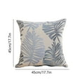 thumbnail image 3 of Xecvkr Palm Leaf Pattern Pillow Cover 45x45 cm Bedside Sofa Large Cushion Beach Style Decor Khaki Sky Blue Blue Yellow Red, 3 of 6