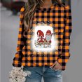 thumbnail image 1 of Qiopertar Mode Femmes Imprimé Col Rond Pull Tops Manches Longues Blouse Confortable Chandail en Molleton Offres de la Semaine Liquidation Moins de 5$ jusqu'à 90 % de Réduction, 1 of 5