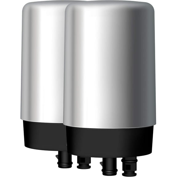AQUA CREST Faucet Filter Replacement, Replacement for Brita® Faucet Filter, Brita® 36311 On Tap Water Filtration System, Brita® FR-200, FF-100 Replacement Filter, Chrome (Pack of 2)