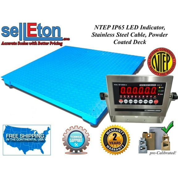 NEW NTEP Legal Industrial warehouse 48" x 48" 4' x 4' Floor scale 5000 x 1 lb