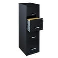 thumbnail image 1 of Scranton & Co 18" 4-Drawer Modern Metal Filing Cabinet in Black, 1 of 16