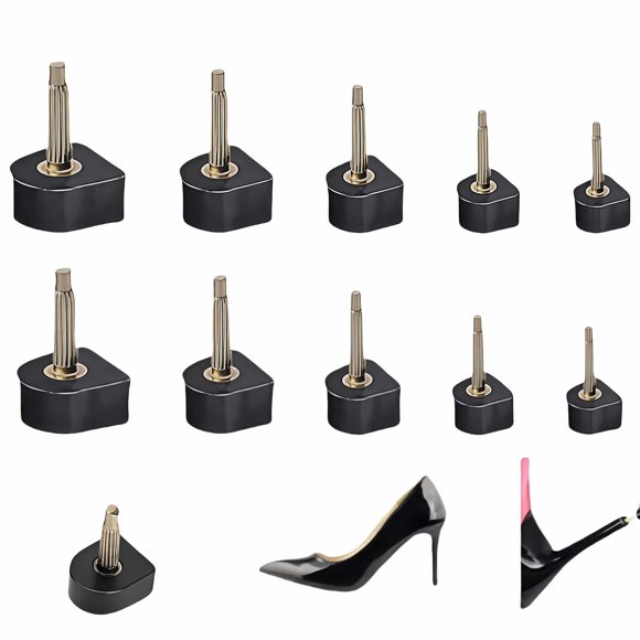 Puntas de repuesto para tacón RyanDesign, 10 pares, tipo U, negras