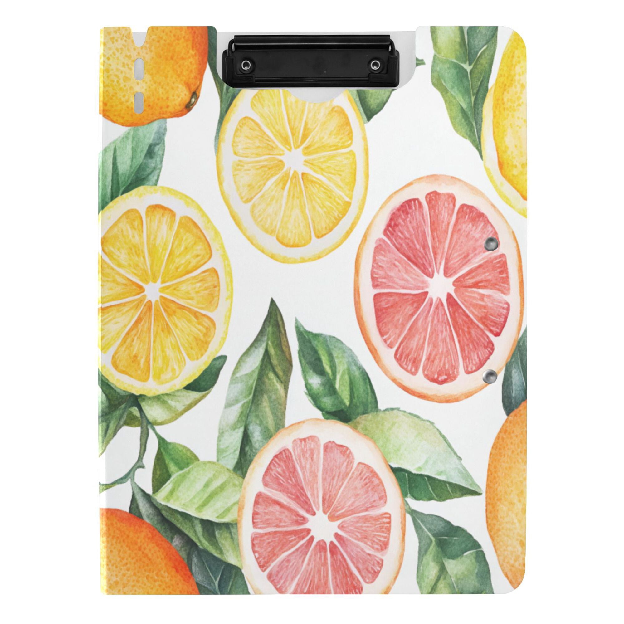 FORMRS A4 Clipboard Folder with Pen Holder Horizontal Foldable School Office Binder, Candy Grapefruit