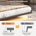 thumbnail image 6 of [Luckynote]Floating Bed Frame with LED Light, Modern PU Leather Platform Bed, No Boxing Spring Needed, Assemble Easily, Queen Size, 6 of 10
