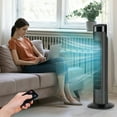 thumbnail image 3 of Quiet Tower Fan, Fans That Blow Cold Air, 80° Oscillating Fan with Remote, 7.5H Timer, 3 Speeds, Standing Fan Bladeless Fan Cooling Fan for Room Bedroom Office, 31 Inch, 3 of 10