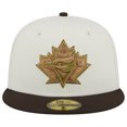 thumbnail image 2 of Men's New Era White/Brown Toronto Blue Jays 25th Team Anniversary 59FIFTY Fitted Hat, 2 of 5