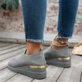 thumbnail image 6 of Women's Platform Walking Shoes Lace Up Sneakers Breathable Upper Lightweight Casual Footwear Comfortable Thick Sole Perfect for Work Travel and Casual Occasions Gray 44, 6 of 6