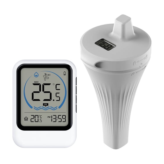 Accuracy Pool Thermometers with Wireless Floating Sensors Digital Indoor Outdoor Temperature Display for Hot Tubs