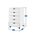thumbnail image 4 of Naomi Home 5 Drawer Dresser, Tall Dressers for bedroom, Kids dresser with Wheels, Durable Storage dresser, Small Dresser for Closet, Makeup dresser with 180 lbs Capacity – White, 4 of 8